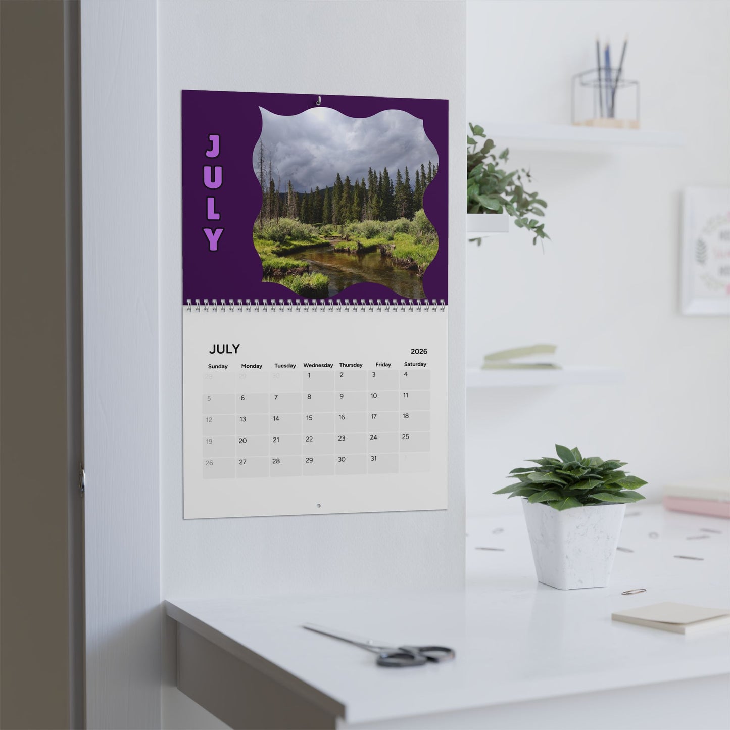 2026 Wall Calendar — Scenic Nature Photography Calendar