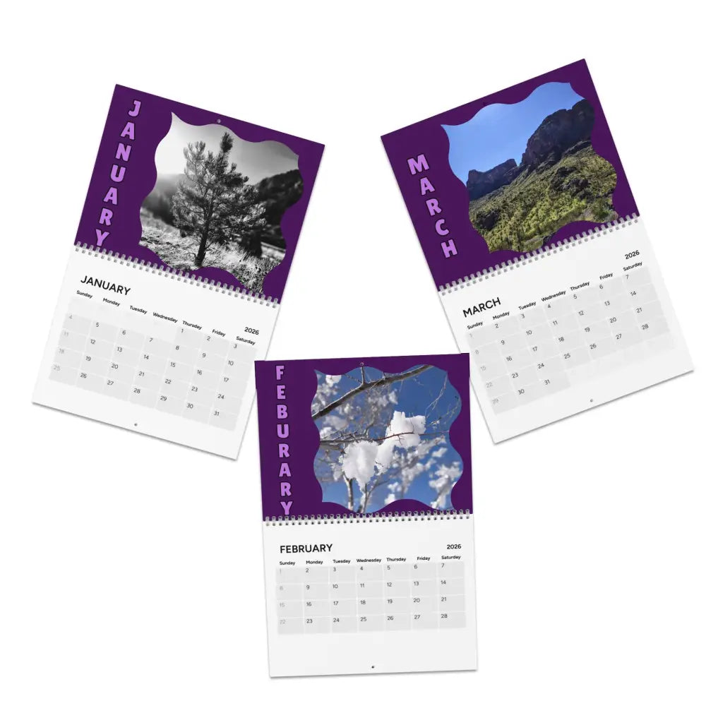 2026 Wall Calendar — Scenic Nature Photography Calendar 10.8’’ x 8.4’’ / Semi Glossy Calendar