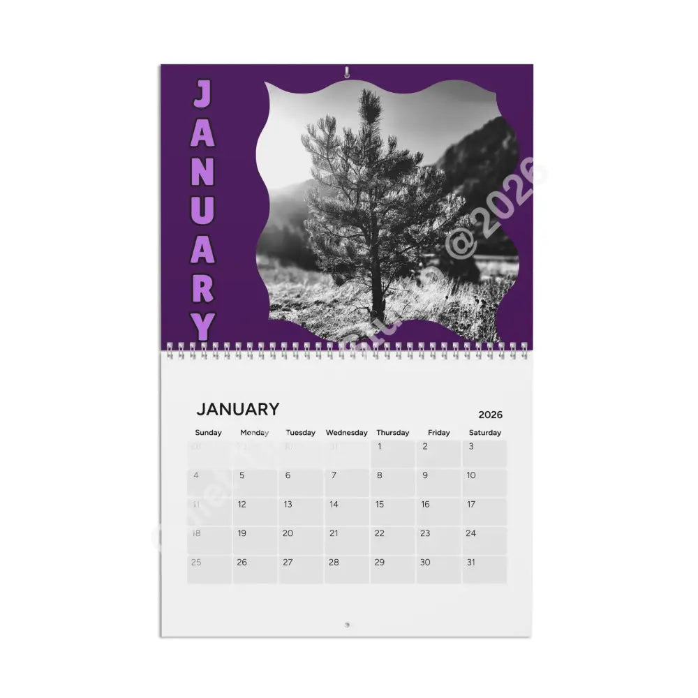 2026 Wall Calendar — Scenic Nature Photography Calendar 10.8’’ x 8.4’’ / Semi Glossy Calendar