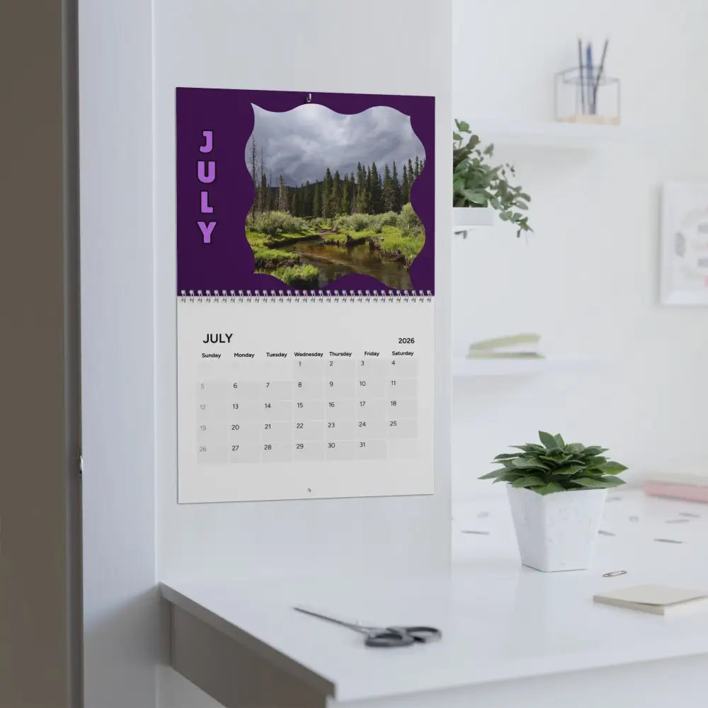 2026 Wall Calendar — Scenic Nature Photography Calendar 10.8’’ x 8.4’’ / Semi Glossy Calendar