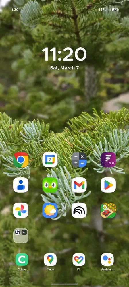 ’Ethereal Evergreens’ Digital Phone Wallpaper