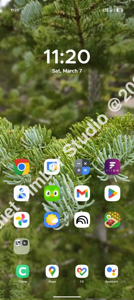 ’Ethereal Evergreens’ Digital Phone Wallpaper